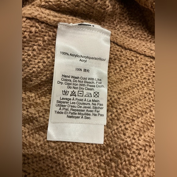 DKNY Camel Cowl Neck Sweater with Shoulder Bow - Picture 9 of 9